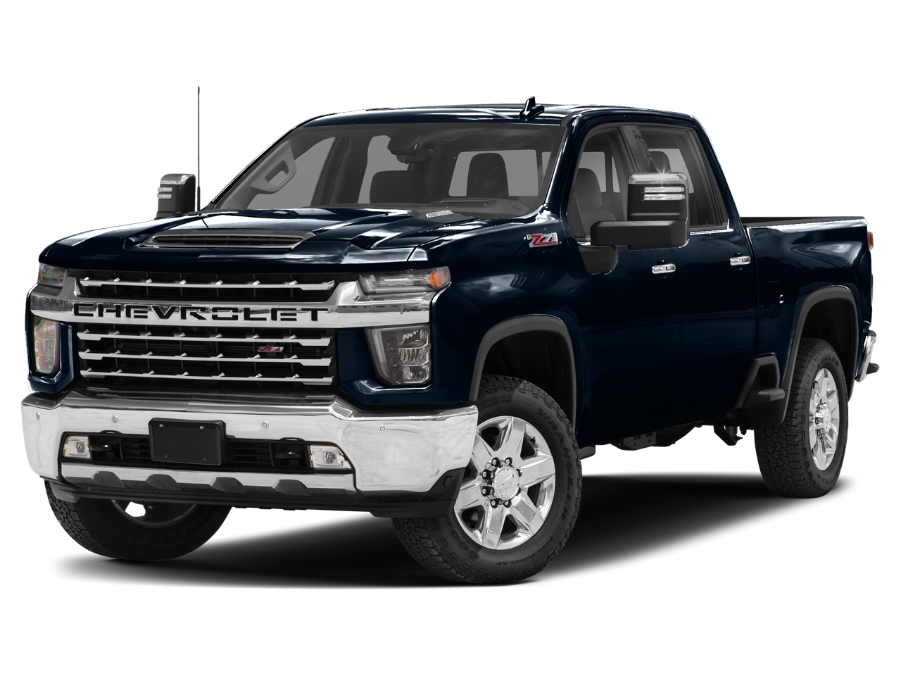 2020 Chevrolet Silverado 2500HD LTZ in Northsky Blue Metallic — front three-quarter view