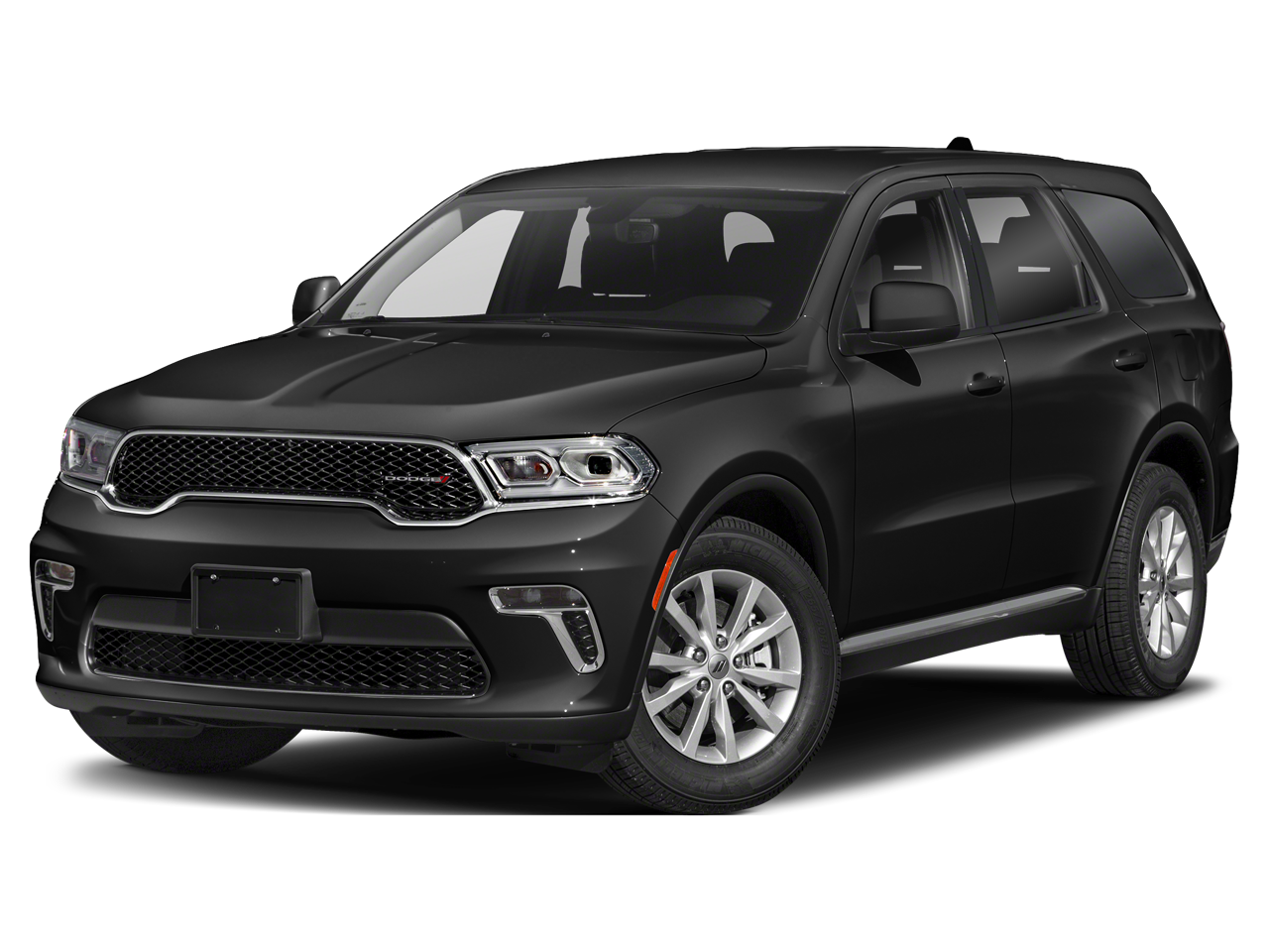 2021 Dodge Durango SXT Plus in Db Black Clearcoat — front three-quarter view