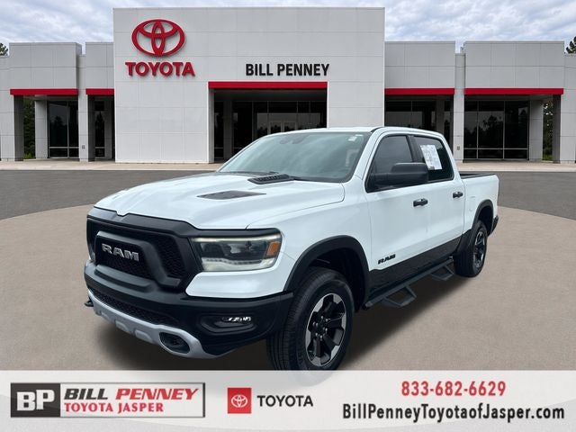 2022 RAM 1500 Rebel in Bright White Clearcoat — front three-quarter view