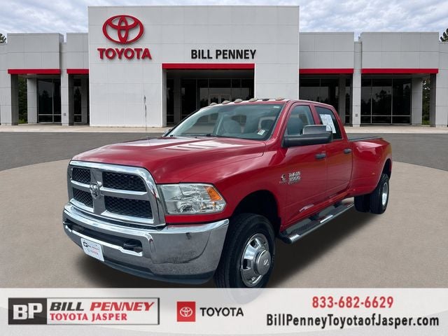 2016 RAM 3500 Tradesman in Flame Red Clearcoat — front three-quarter view