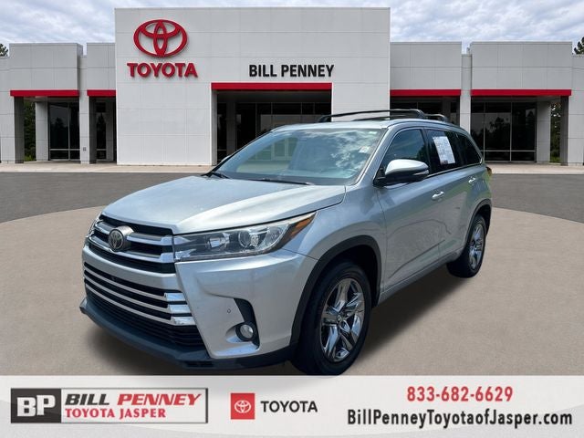 2017 Toyota Highlander Limited Platinum in Celestial Silver — front three-quarter view