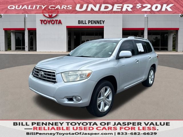2009 Toyota Highlander Limited in Classic Silver Met — front three-quarter view